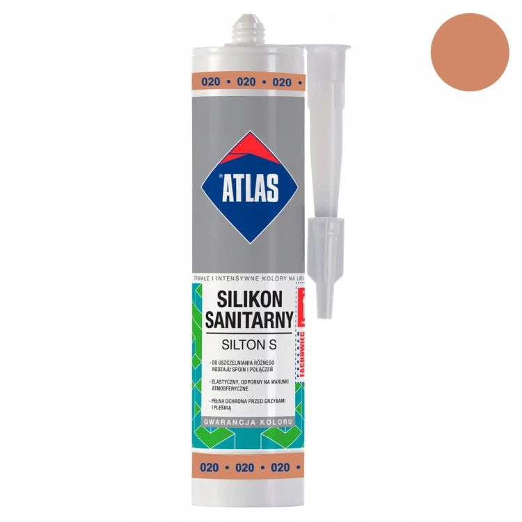 ATLAS SILIKON S Silikon sanitarny 020 Beżowy A 280