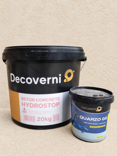BETON HYDROFOBOWY KREMOWY 20 KG + GRUNT QUARZO GG