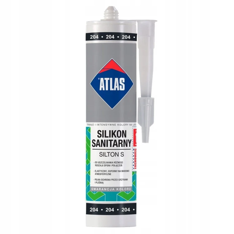 ATLAS SILIKON S Silikon sanitarny 204 Czarny A 280