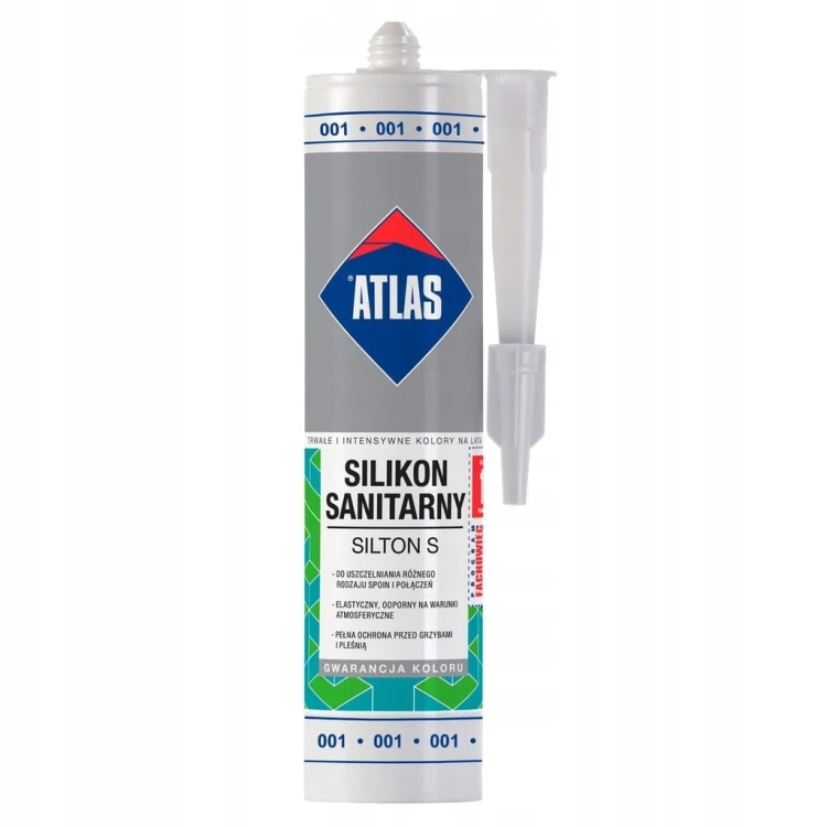 ATLAS SILIKON S Silikon sanitarny 001 Biały A 280