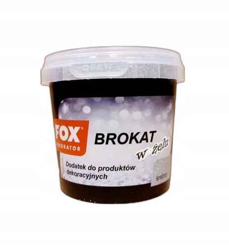 FOX DEKORATOR BROKAT W ŻELU 00 SREBRNY 200 g